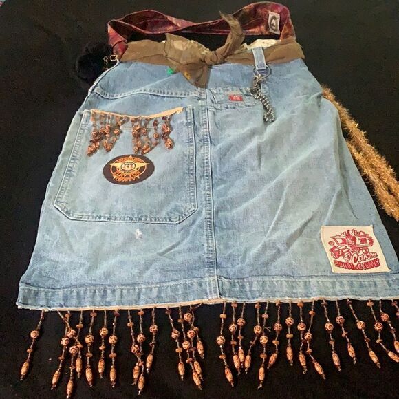 BOHO Vintage Retro DIY JNCO Jeans purse Recycled Repurposed - Picture 2 of 13